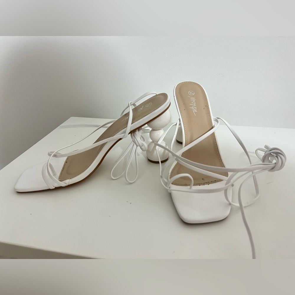 White heels size 8